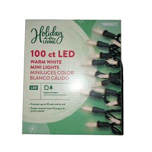 Holiday Living String Lights NEW 100 Ct LED Warm White Mini Lights